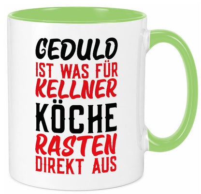Köche rasten aus | Kellner Geduld Küchenchef Restaurant Geschenk Arbeit Tasse