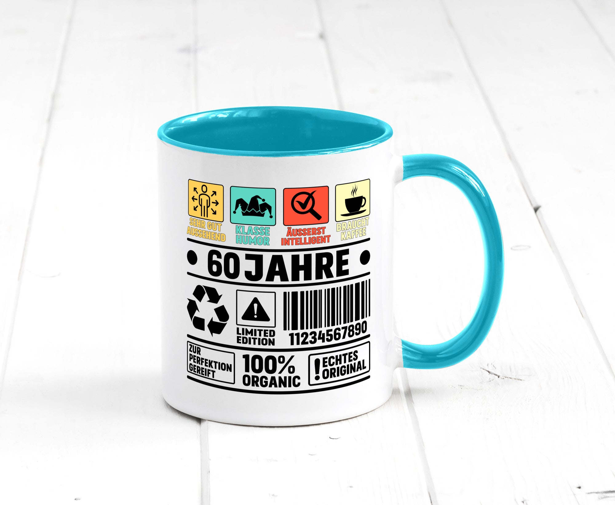 60. Geburtstag | 60 Jahre Humor Limited Edition Geschenkidee Tasse