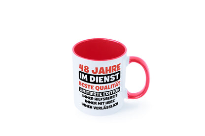 48 Jahre im Dienst | Jubiläum Arbeit v3 Humor Kollegen Büro Geschenkidee Tasse