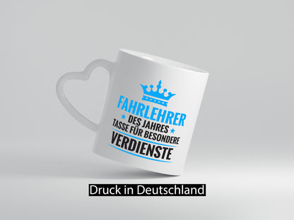 Besonderer Verdienst: Fahrlehrer | Fahrschule Humor Geschenkidee Tasse