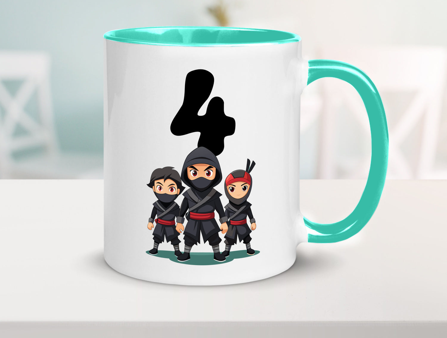 4. Geburtstag | 4 Jahre Ninja lustig Geschenkidee Geschenk Tasse