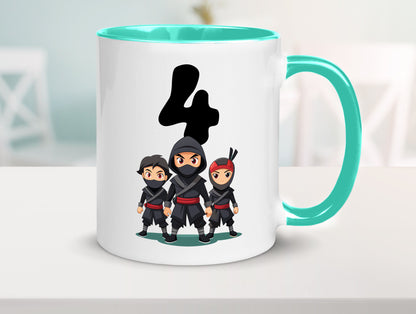 4. Geburtstag | 4 Jahre Ninja lustig Geschenkidee Geschenk Tasse