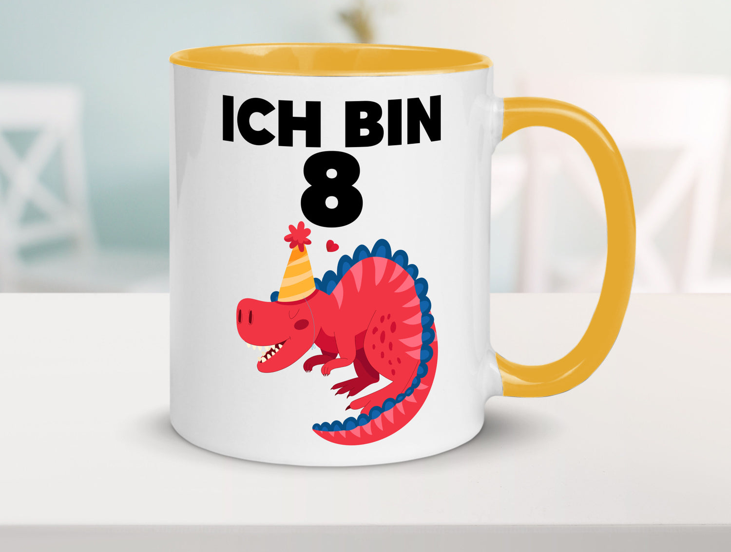 8. Geburtstag | Dino Dinosaurier 8 Jahre lustig Geschenkidee Geschenk Tasse