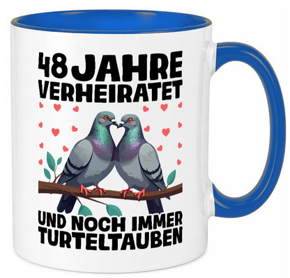 48 Jahre verheiratet | Turteltauben Ehe Ehepaar Geschenkidee Humor Tasse