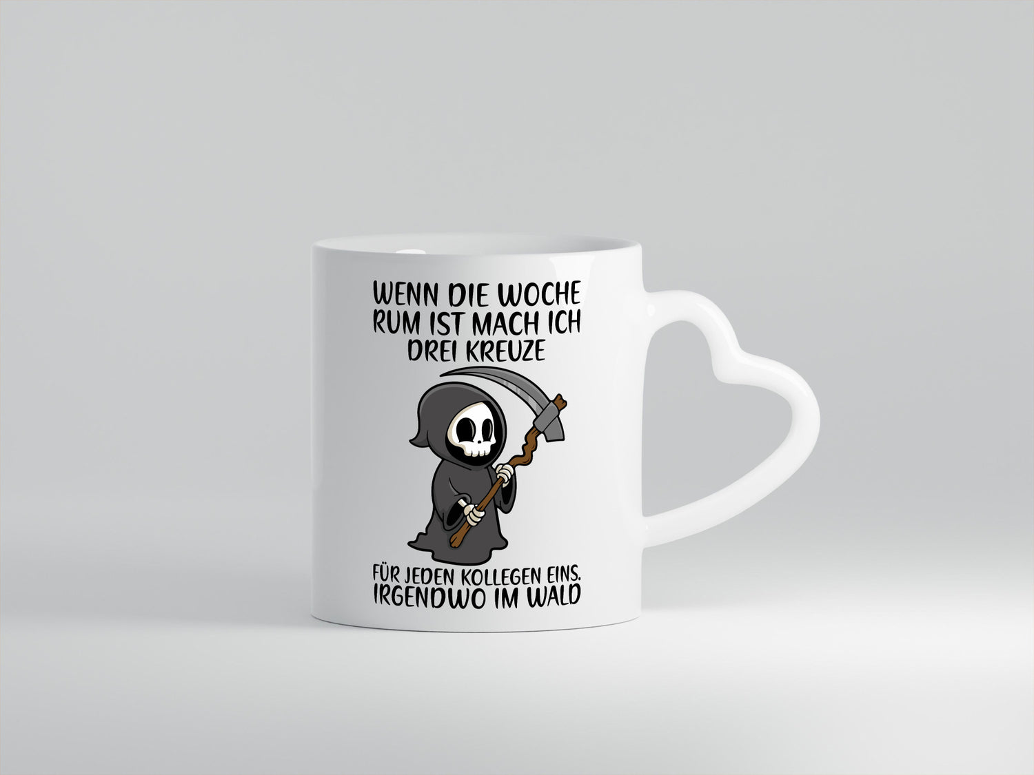 Wenn die Woche rum ist | Sensenmann Kollegen Büro Job lustiger Spruch Geschenk