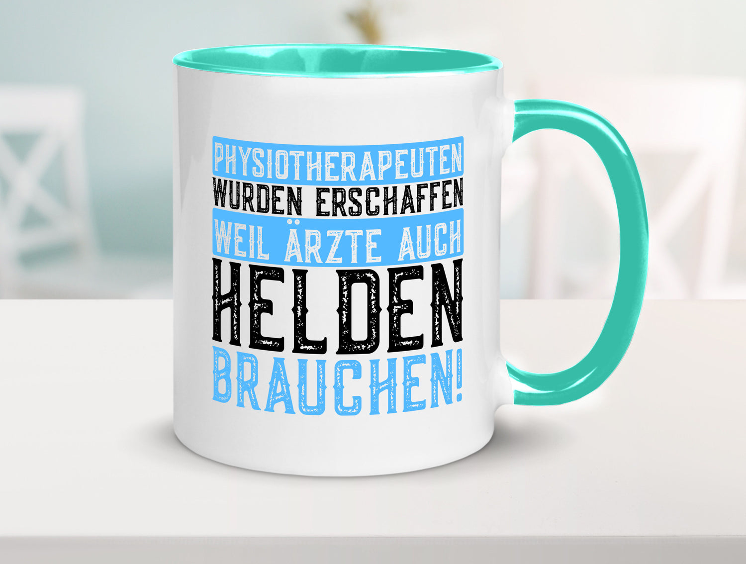 Physiotherapeut | Helden Therapeutin lustiger Spruch Humor Geschenkidee Tasse