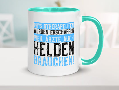 Physiotherapeut | Helden Therapeutin lustiger Spruch Humor Geschenkidee Tasse