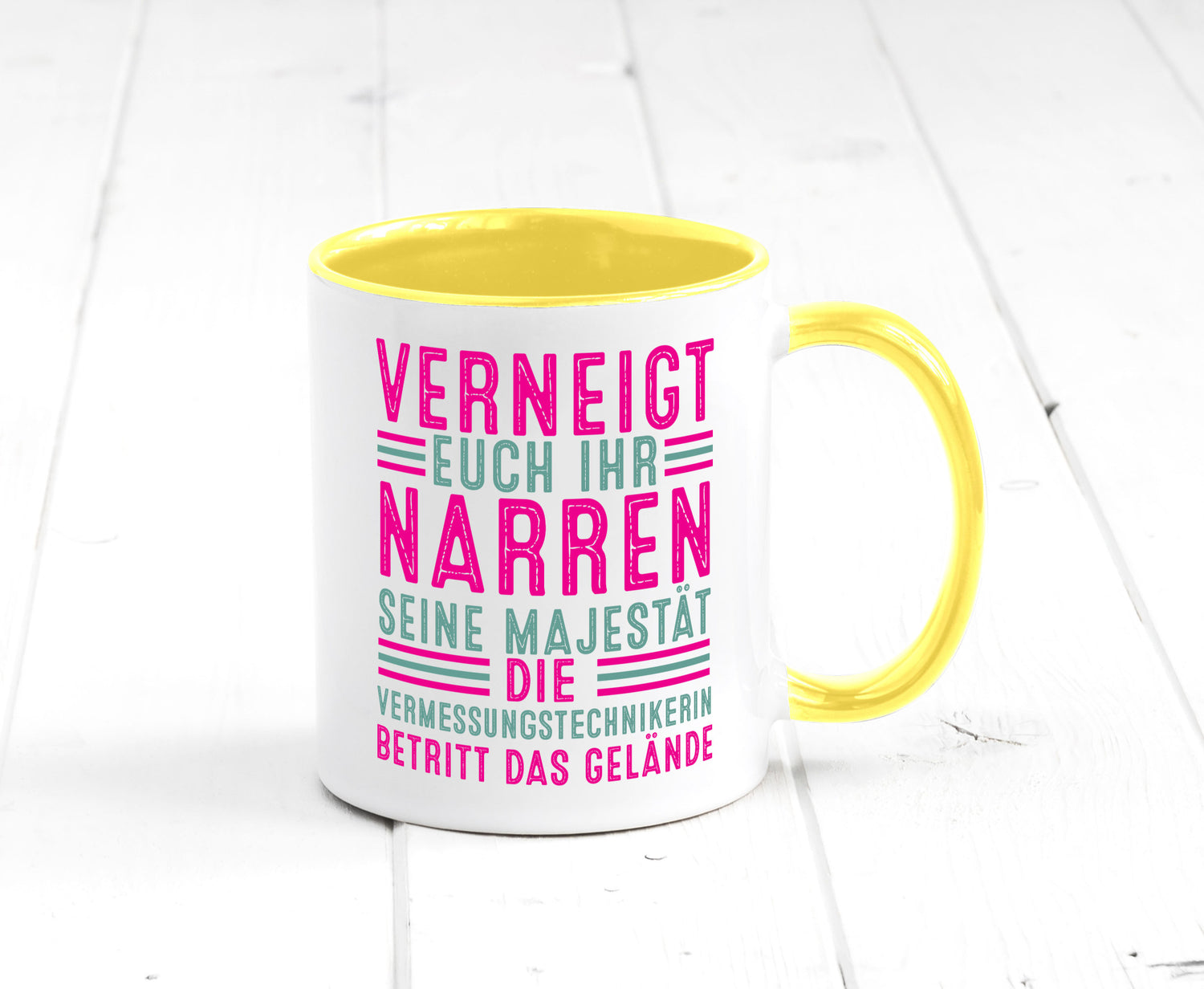 Verneigt euch: Vermessungstechnikerin | Techniker Humor Geschenkidee Tasse