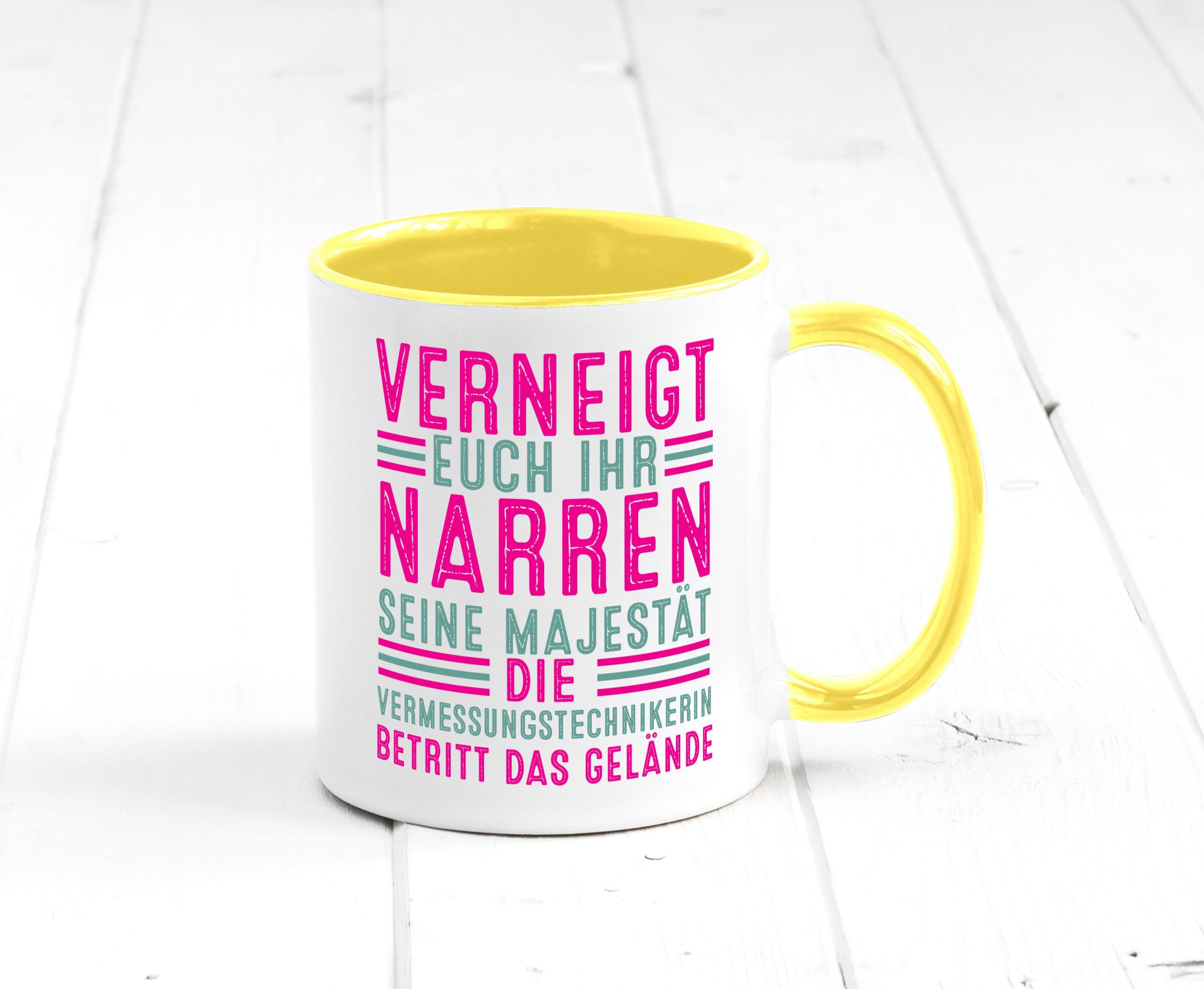 Verneigt euch: Vermessungstechnikerin | Techniker Humor Geschenkidee Tasse