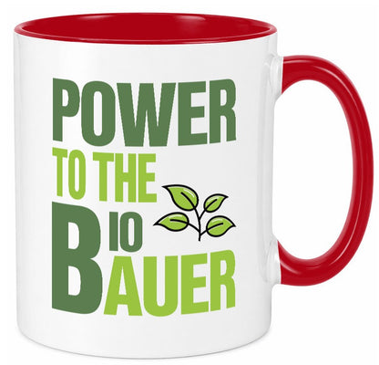 Bio Bauer Power | Landwirt Tasse Bauernhof Spruch lustig Humor Geschenkidee
