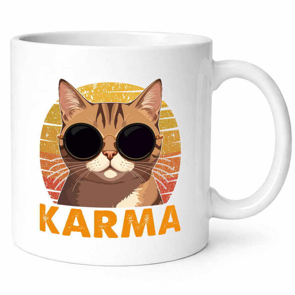 Vintage Katze | Karna Coole lustiger Spruch Geschenk Tierliebhaber Humor Tasse