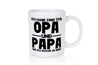 Zwei Titel, Opa, Papa, rocke beide | Opa Papa lustig Familie Geschenkidee