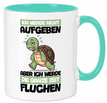 Ich geb nicht auf werde aber fluchen | Schildkröte Joggen v2 Humor Geschenkidee