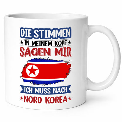 Nord Korea | Urlaub Stimmen in meinem Kopf Traumland lustiger Spruch Geschenk