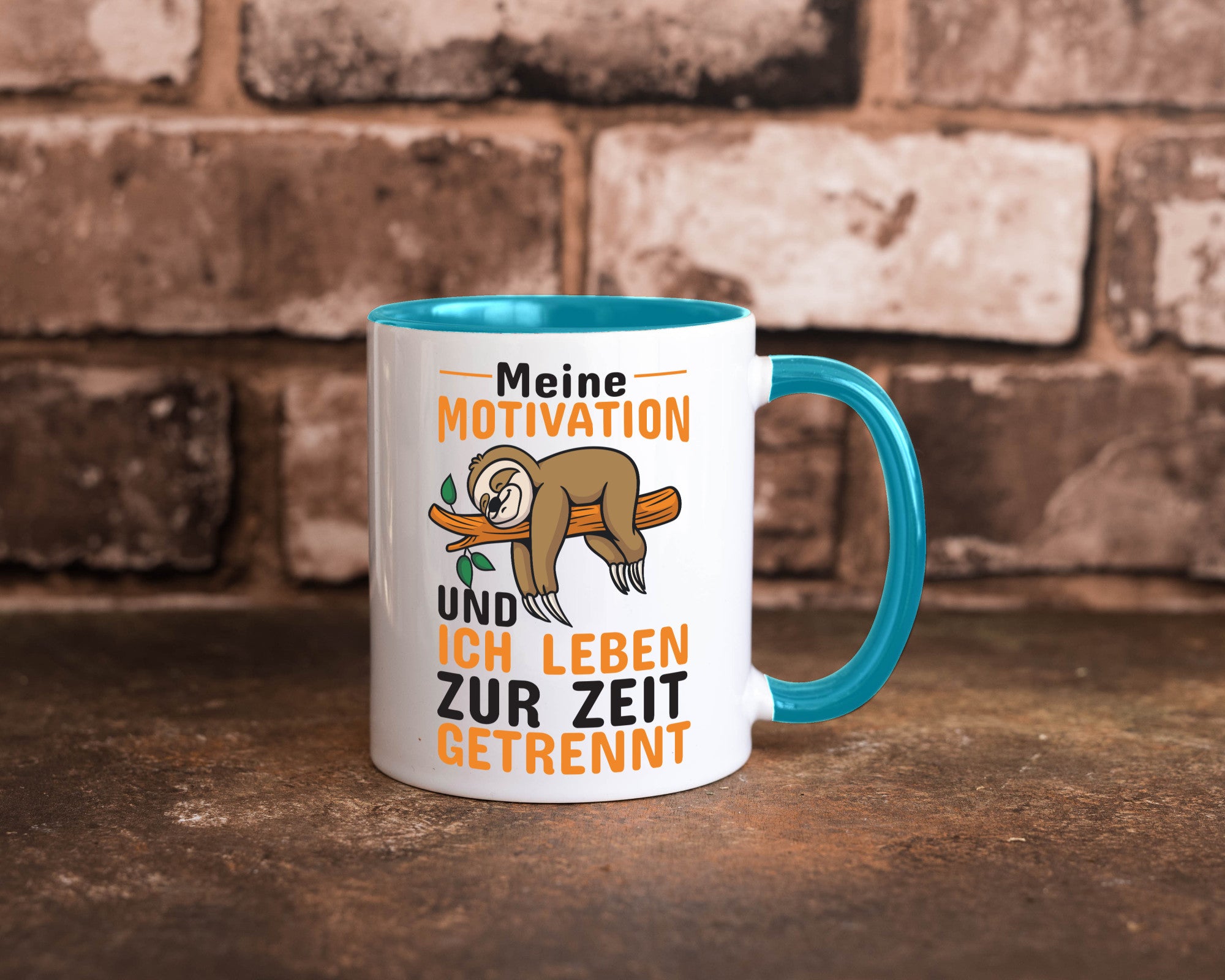 Keine Motivation | Faultier Tasse Büro Humor faul Geschenk Arbeit Kollegen