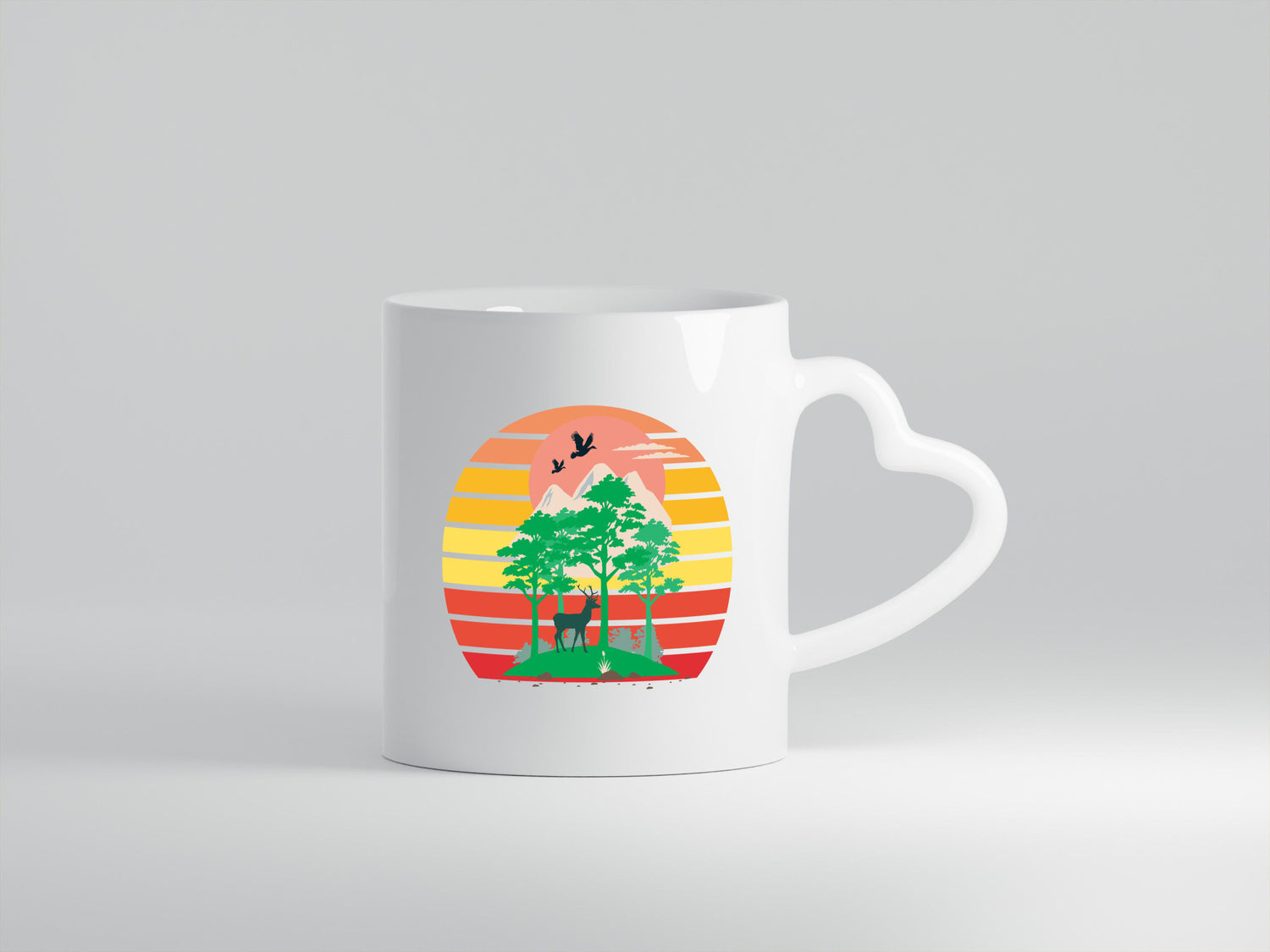 Waldlichtung | Outdoor Natur Bäume Retro v2 Humor Geschenkidee Tasse