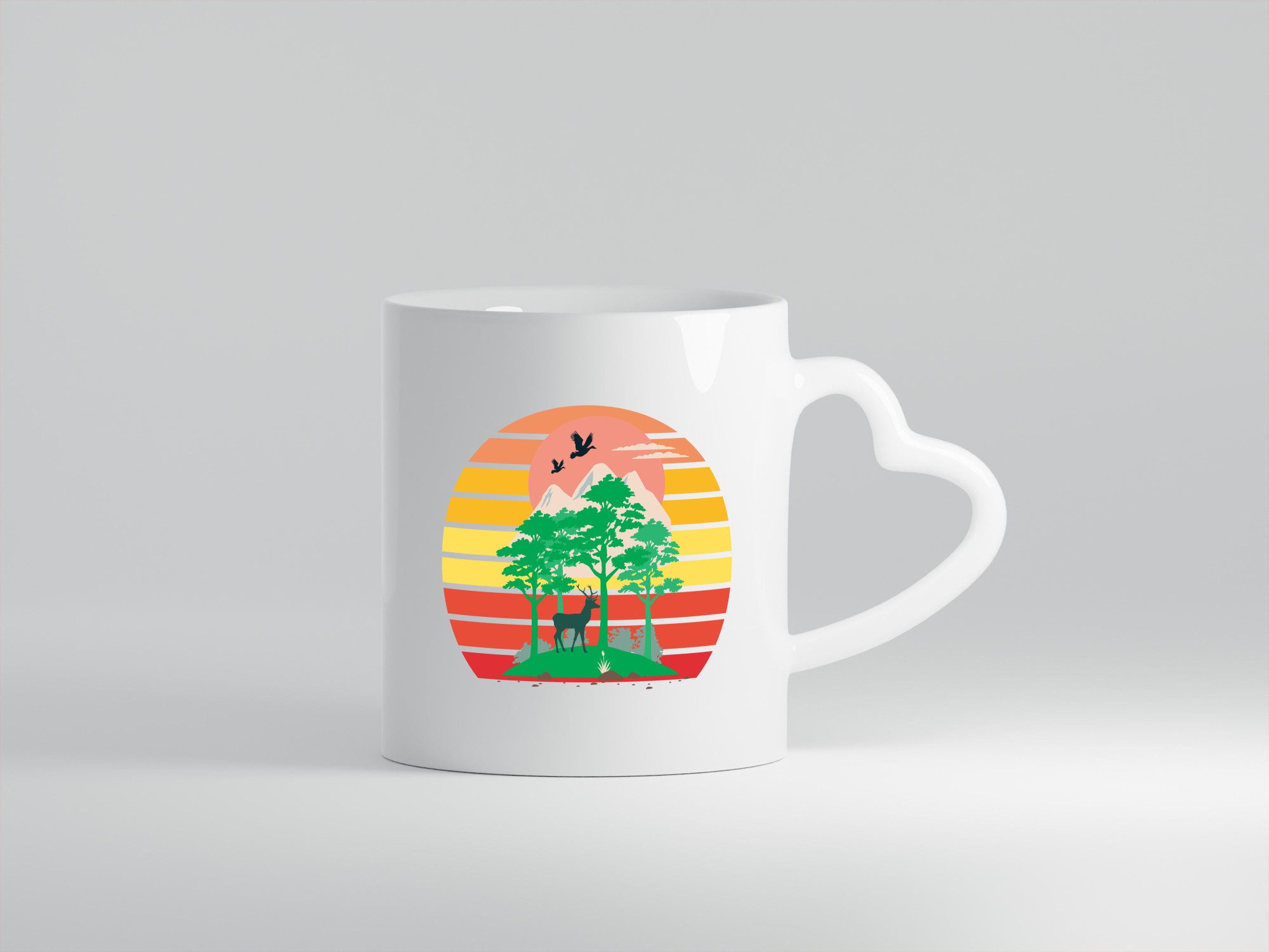 Waldlichtung | Outdoor Natur Bäume Retro v2 Humor Geschenkidee Tasse