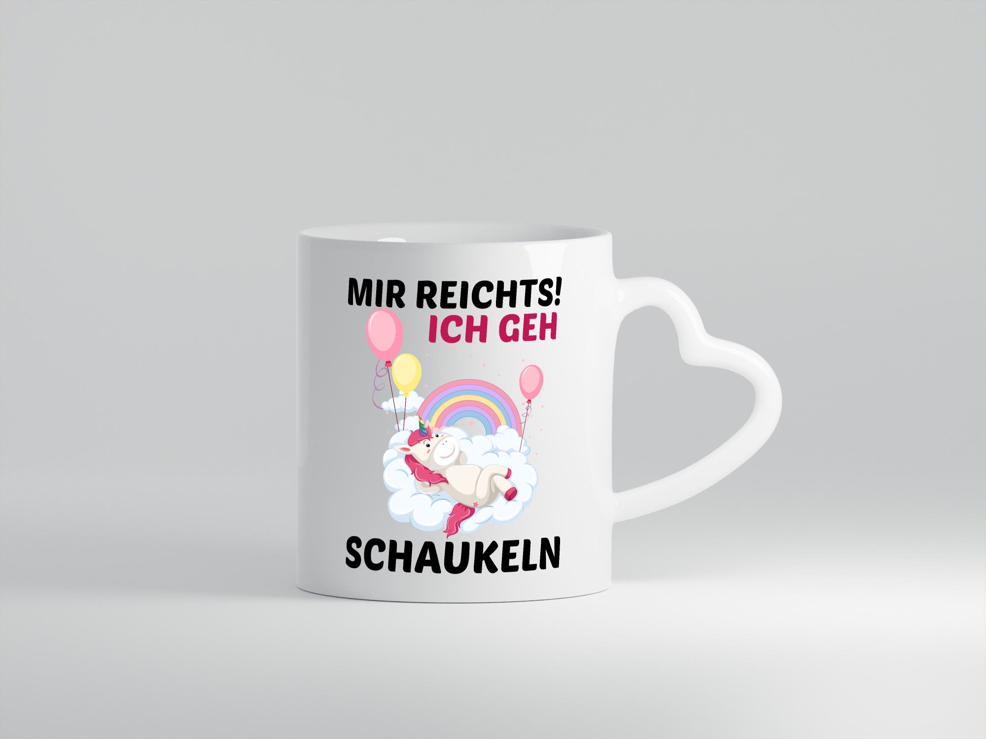 Mir Reichts ich geh Schaukeln | Einhorn v2 Humor Geschenkidee Tasse