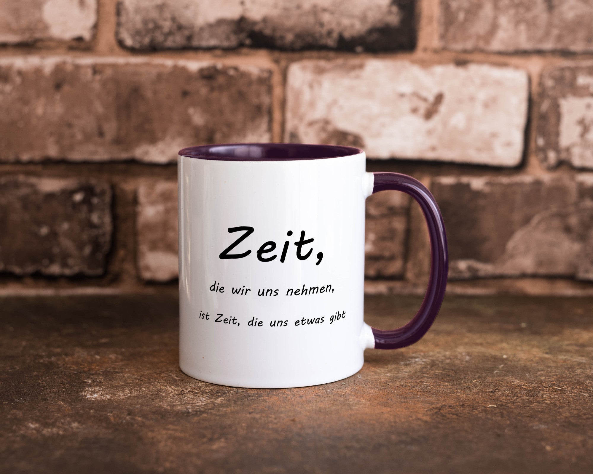 Zeit die wir uns nehmen ist etwas gibt Humor Geschenkidee Tasse