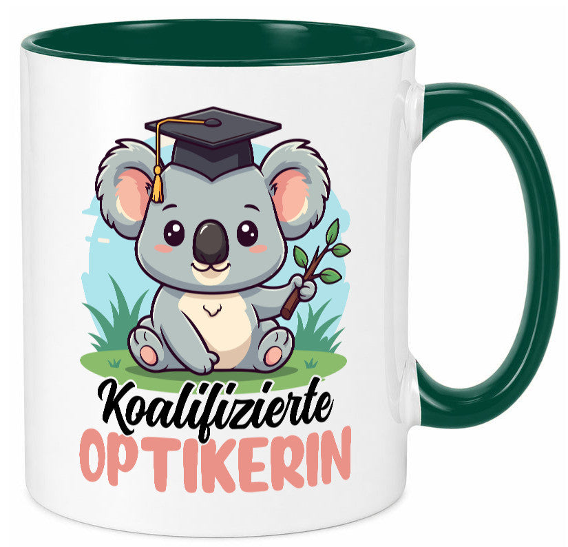 Koalifizierte Optikerin | Augenoptik lustiger Spruch Geschenk Humor Tasse