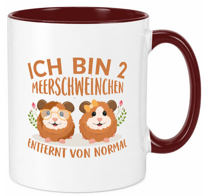 Zwei Meerschweinchen | Tierfreund Tasse Tier Liebe lustig Tierliebhaber Humor
