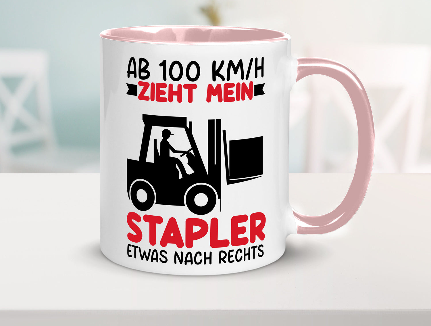 Stapler zieht nach Rechts | Staplerfahrer Arbeit Geschenkidee Kollegen Büro