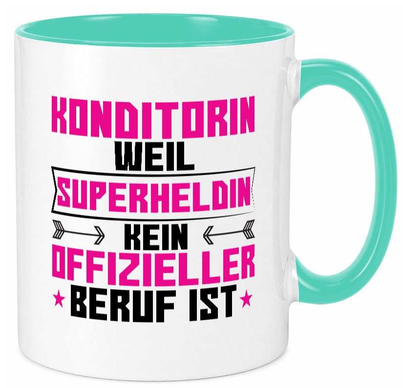 Superheldin Konditorin | Konditorei lustig Humor Geschenkidee Geschenk Tasse