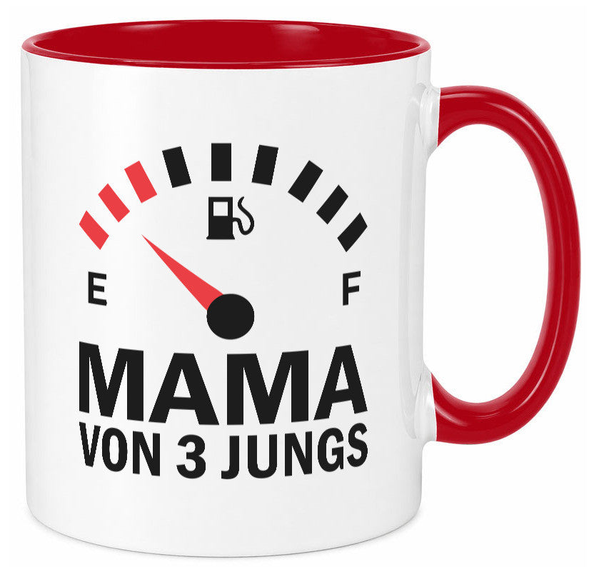 Mama von 3 Jungs | Muttertag Geschwister lustiger Spruch Geschenk Familie