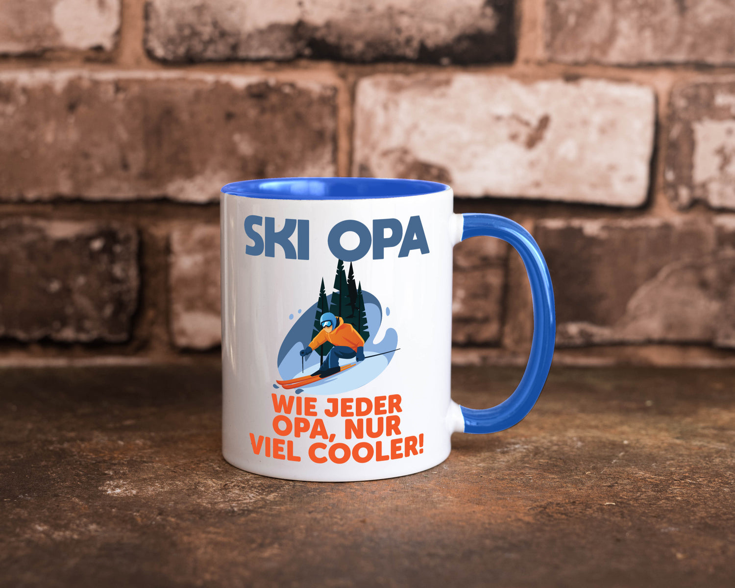 Ski Opa, normal, nur cooler | Skifahrer Bäume Schnee Geschenkidee Familie Humor