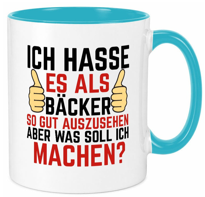 Als Bäcker so gut auszusehen | Bäckerrei Geschenk Humor Geschenkidee lustiger Tasse