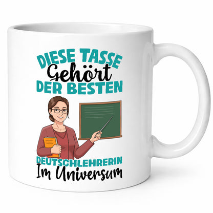 Im Universum: Deutschlehrerin | Lehrer Humor Geschenkidee Tasse