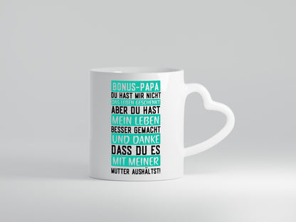 Bonus Papa | Stiefvater Dankeschön Patchwork Spruch Geschenkidee Familie Humor