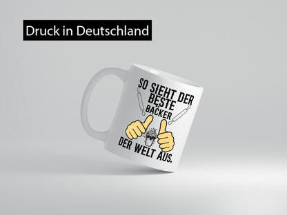 So sieht der beste Bäcker Welt aus | Meister Humor Geschenkidee Tasse
