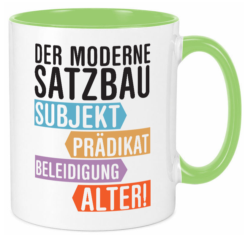 Moderner Satzbau | Lehrer Lehrerin Kollege lustig Arbeit Kollegen Büro Geschenk