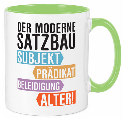 Moderner Satzbau | Lehrer Lehrerin Kollege lustig Arbeit Kollegen Büro Geschenk