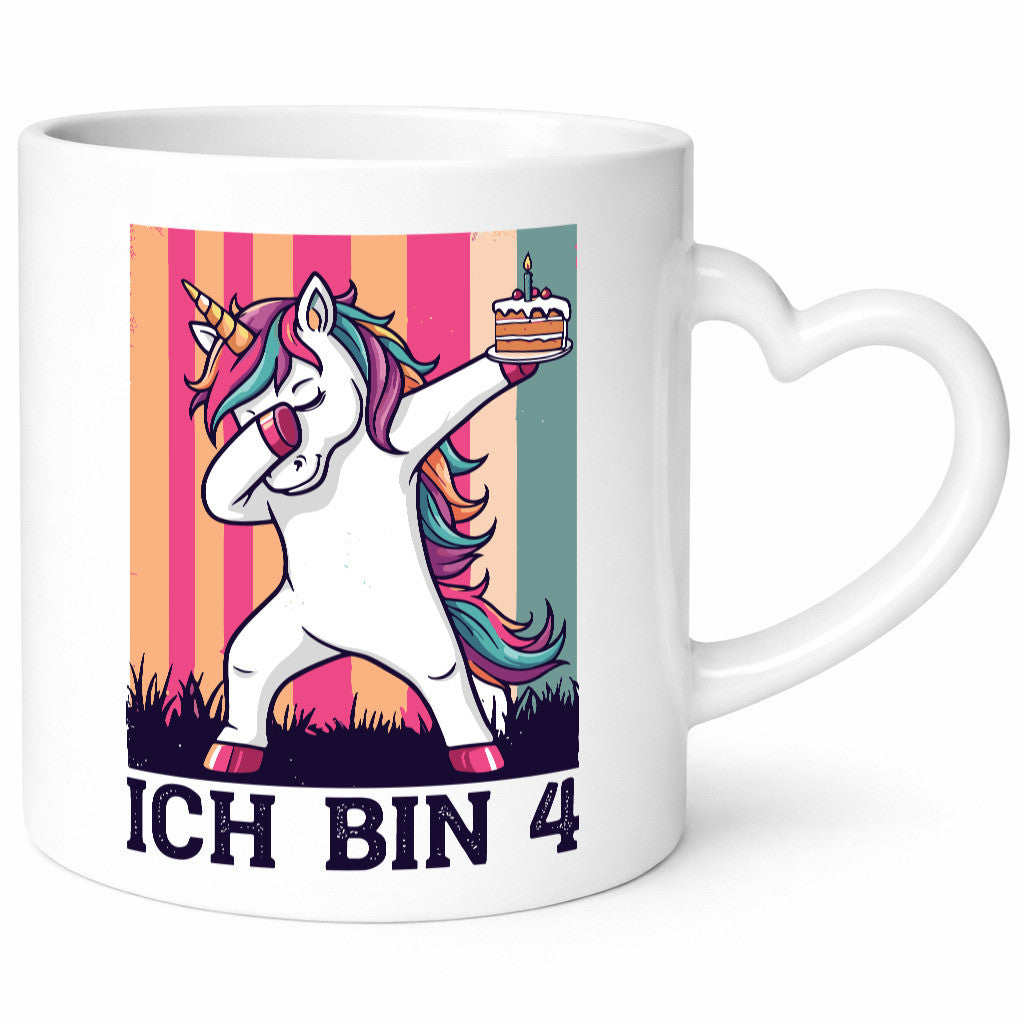 4 Geburtstag | Einhorn Damping Mädchen lustig Geschenkidee Geschenk Tasse