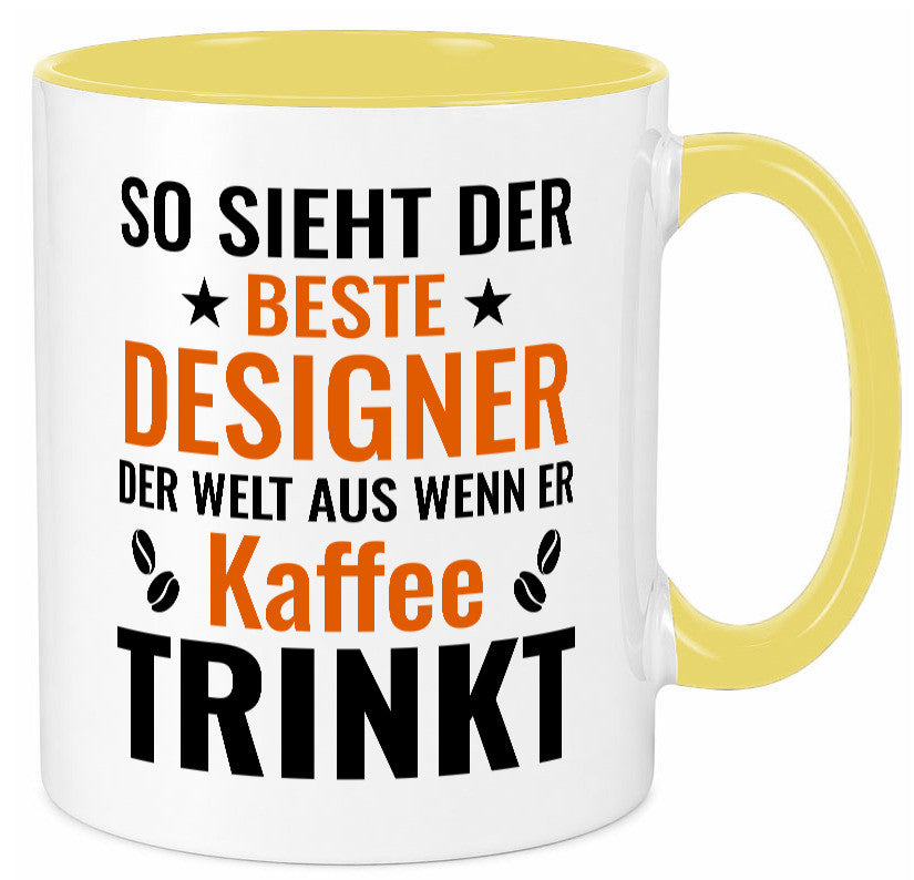 Kaffee trinkt: Designer Beruf | Mode Geschenkidee Arbeit Kollegen Büro Humor