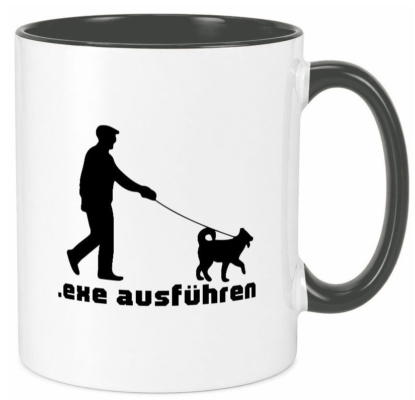 Exe ausführen | Echse Programmierer Informatiker Nerd Humor Geschenkidee Tasse