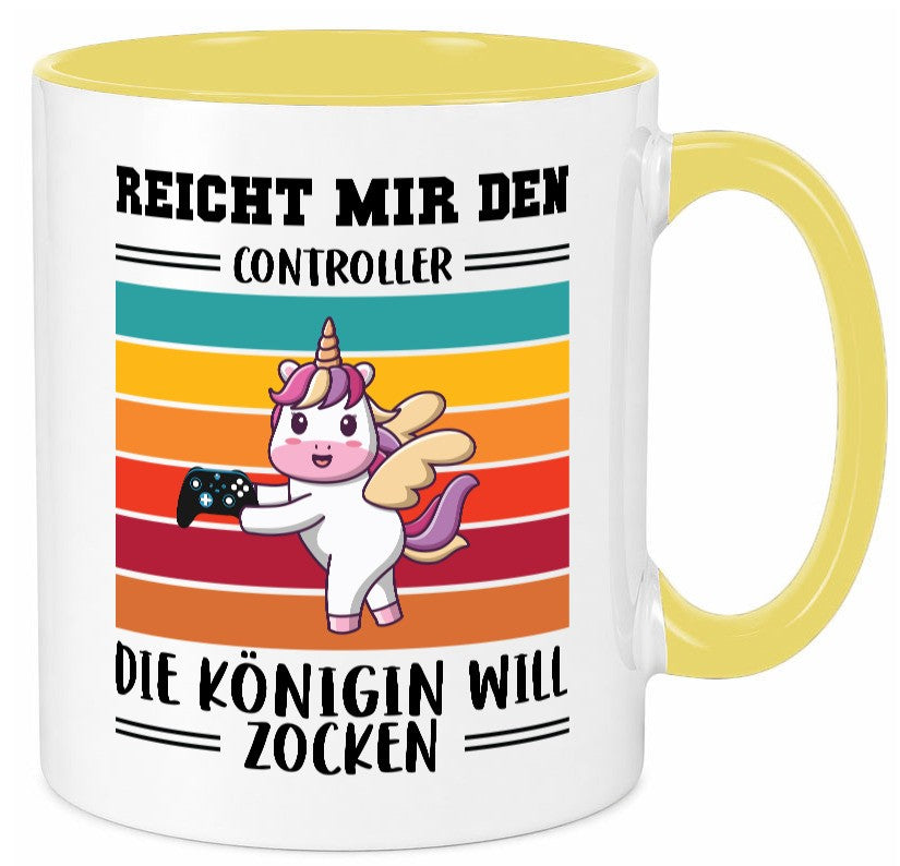 Die königin will Zocken | Gamerin Zockering Gaming lustiger Spruch Geschenk Tasse