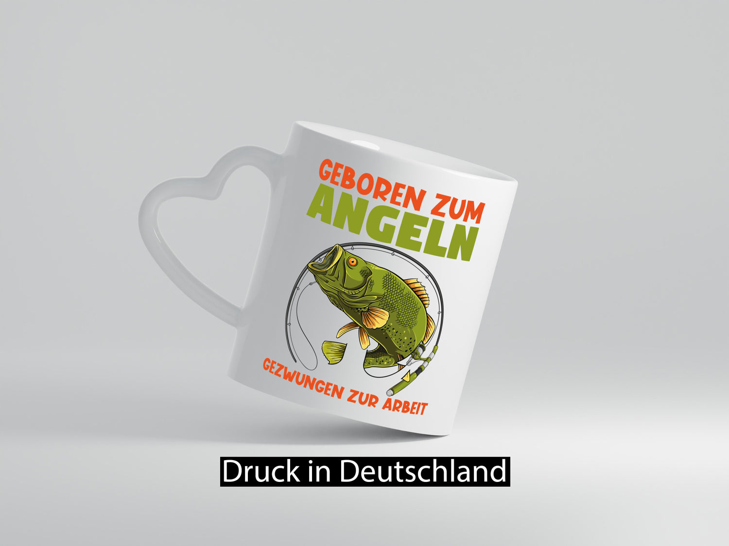 Geboren zum Angeln | Angler Tasse Fischer Spruch Humor Geschenkidee