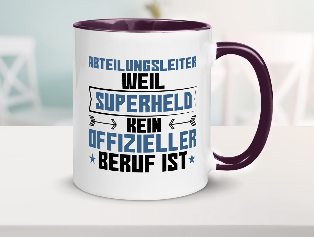 Superheld Abteilungsleiter| Führungskraft Geschenkidee Humor Tasse