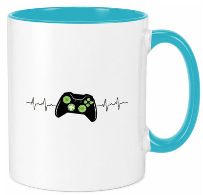 Controller Herzschlag | Heartbeat Gamer lustig Humor Geschenkidee Geschenk Tasse