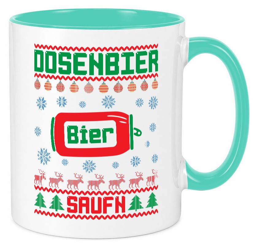Dosenbier Saufn | Ugly Christmas Weihnachten Humor Geschenkidee Tasse