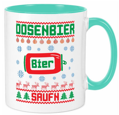 Dosenbier Saufn | Ugly Christmas Weihnachten Humor Geschenkidee Tasse