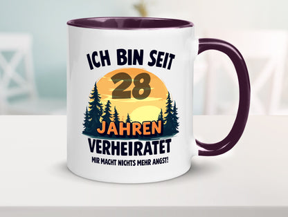 Ich bin Verheiratet | 28. Hochzeitstag Ehepaar v2 lustiger Spruch Geschenk