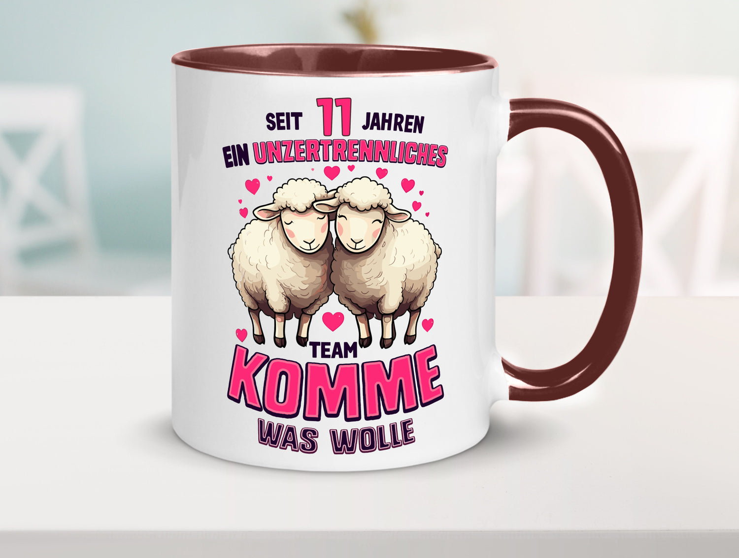 11 Jahre Verheiratet | ein Team Ehepaar v2 Humor Geschenkidee Tasse
