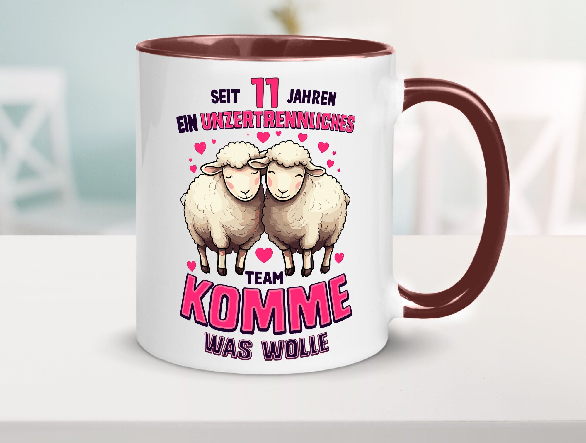 11 Jahre Verheiratet | ein Team Ehepaar v2 Humor Geschenkidee Tasse