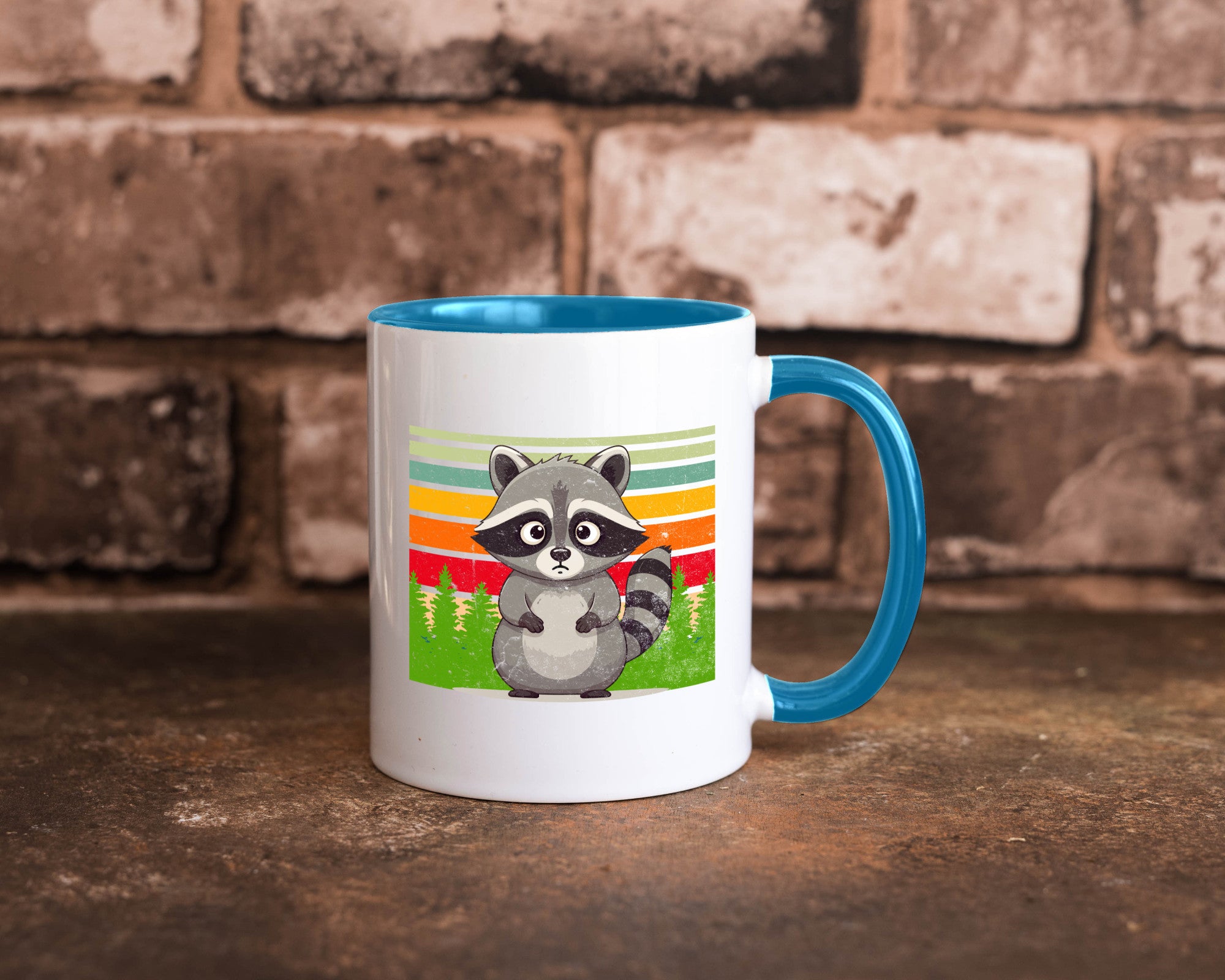 Waschbär | Vintage v2 lustiger Spruch Geschenk Humor Geschenkidee Tasse