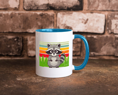 Waschbär | Vintage v2 lustiger Spruch Geschenk Humor Geschenkidee Tasse