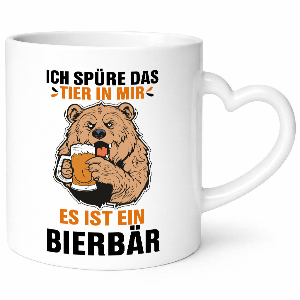 Ich spür das Tier | Bierbär Bierliebhaber Humor Tierliebhaber Geschenkidee Tasse